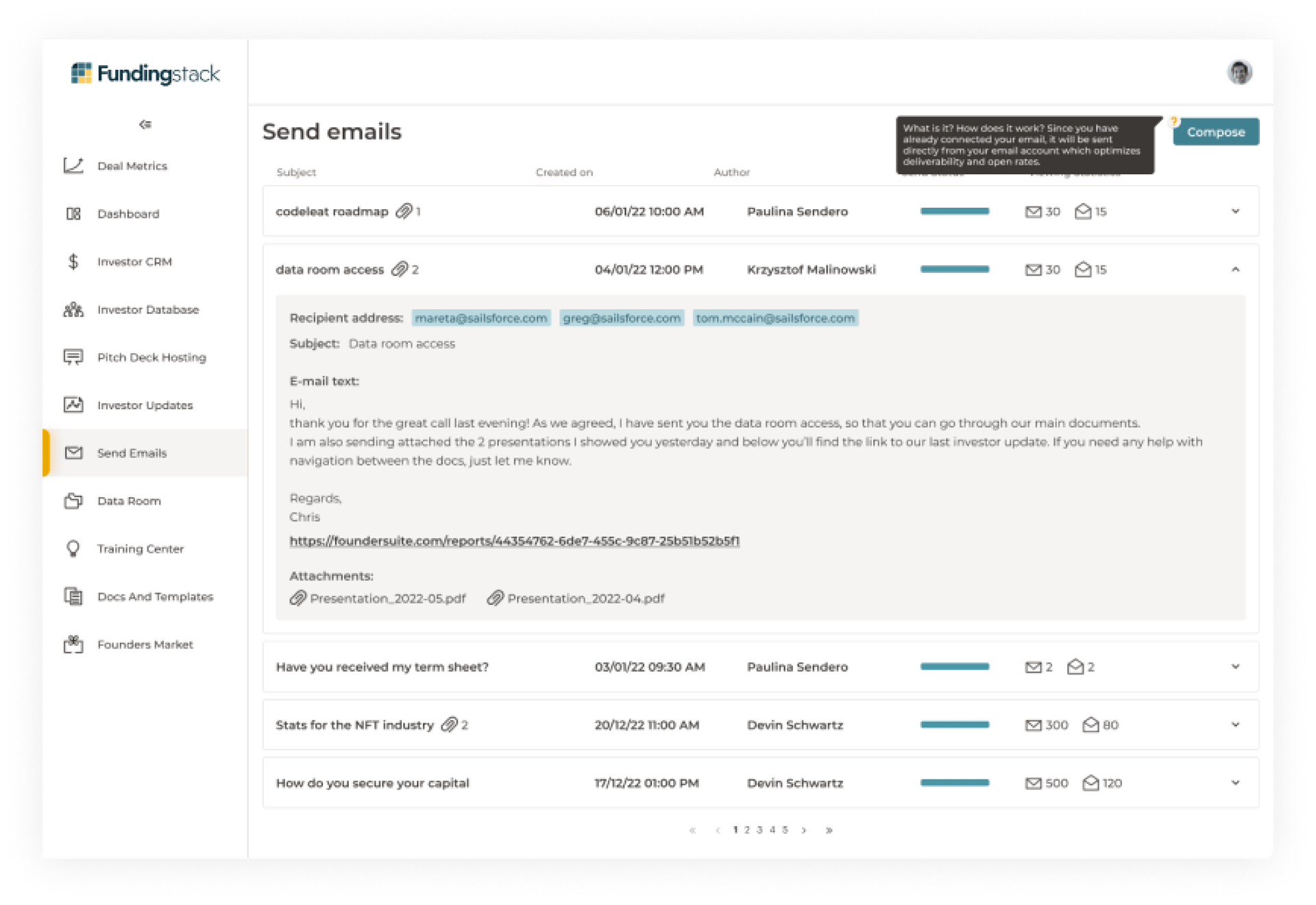 Better deliverability and open rates