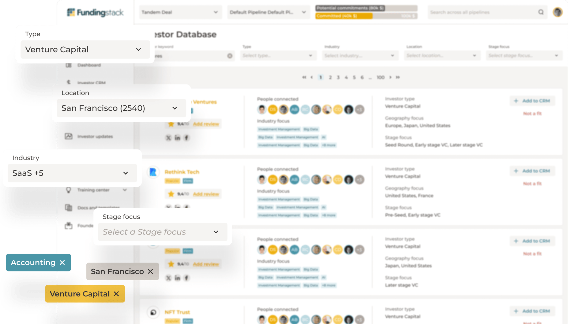 Advanced search and filtering